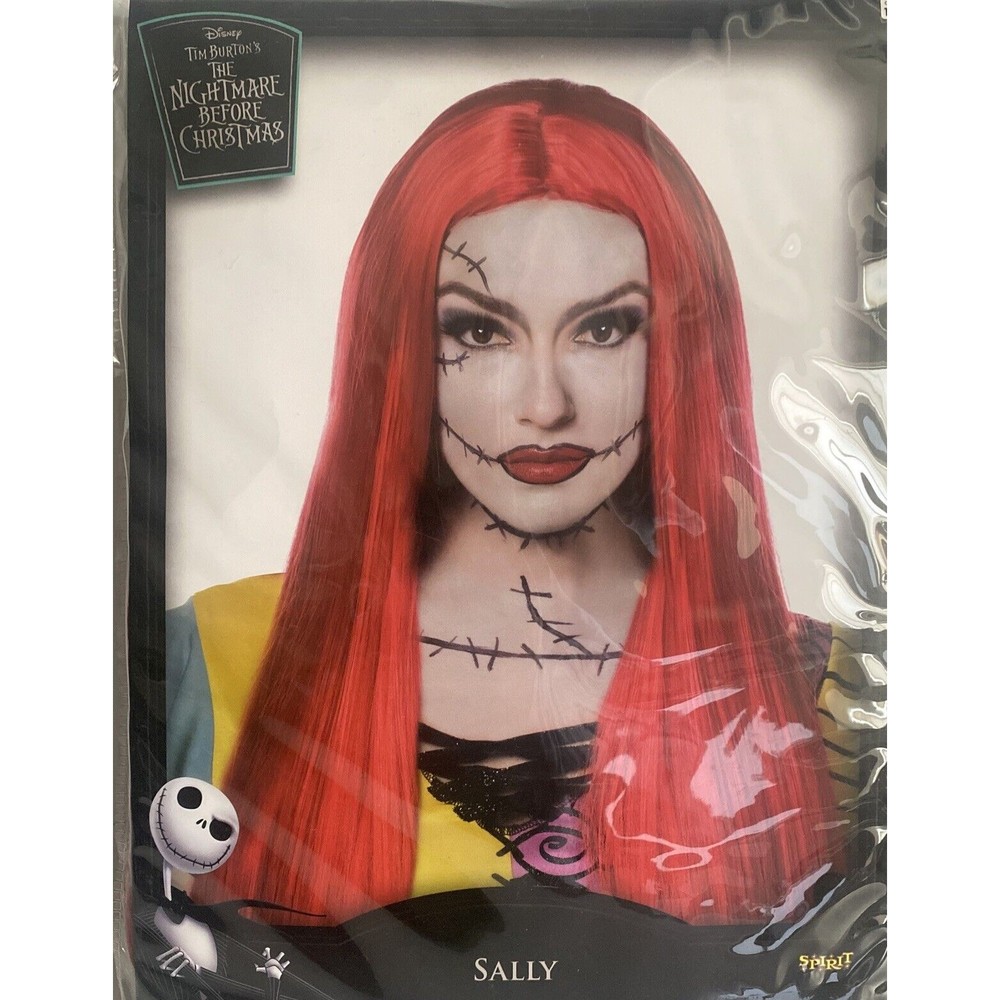 Disney Nightmare Before Christmas Adult Sally Wig Long Red Hair